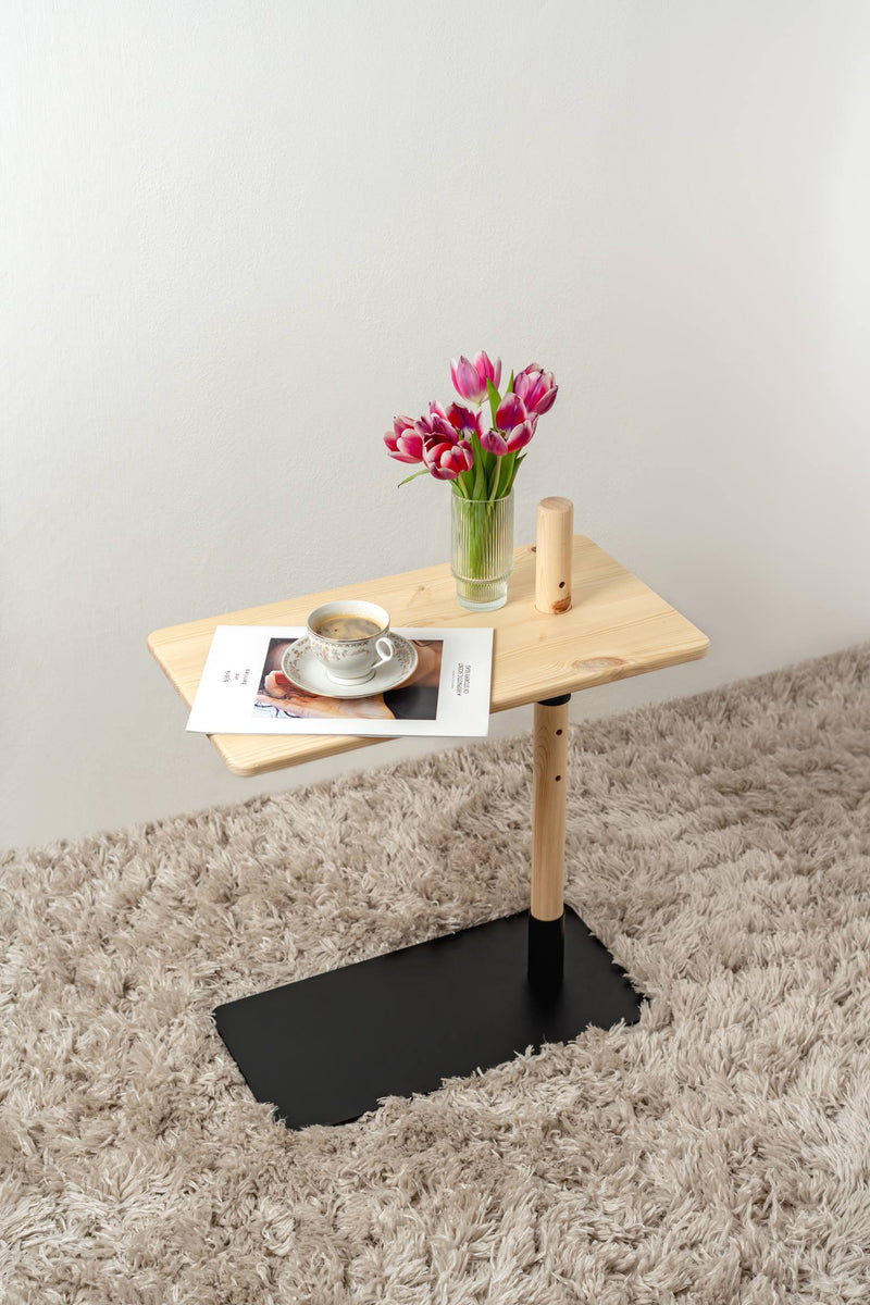 Beistelltisch ADJUST TABLE höhenverstellbar Kiefer natur lackiert
