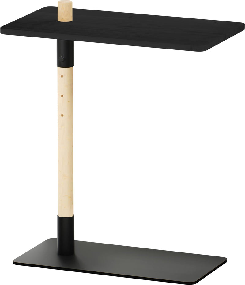 ADJUST TABLE höhenverstellbarer Beistelltisch Kiefer Schwarz lackiert