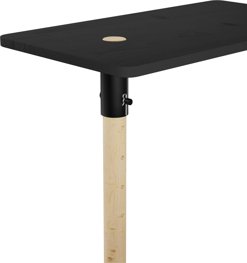 ADJUST TABLE höhenverstellbarer Beistelltisch Kiefer Schwarz lackiert
