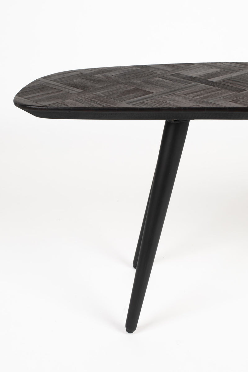 Beistelltisch Couchtisch WEBSTER aus recyceltem Teakholzfurnier