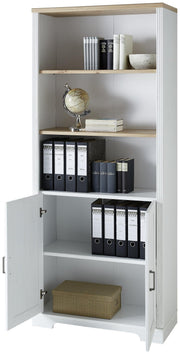Komplettbüro Landhaus Büro-Set JASMIN 9-teilig Pinie weiß