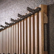 Wandgarderobe Garderobenpaneel TWEAK 13 Haken Mango Holz und Stahl