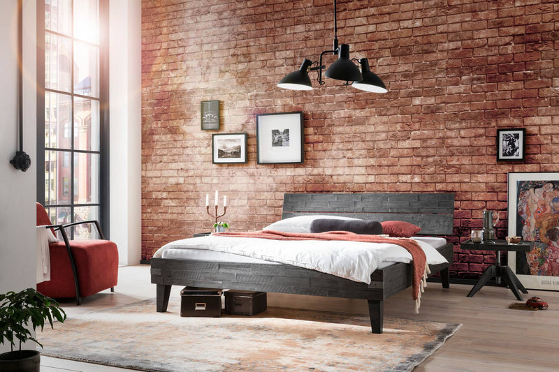 Hasena Massivholzbett Industrial Loft ALOA Akazie Vintage Grey