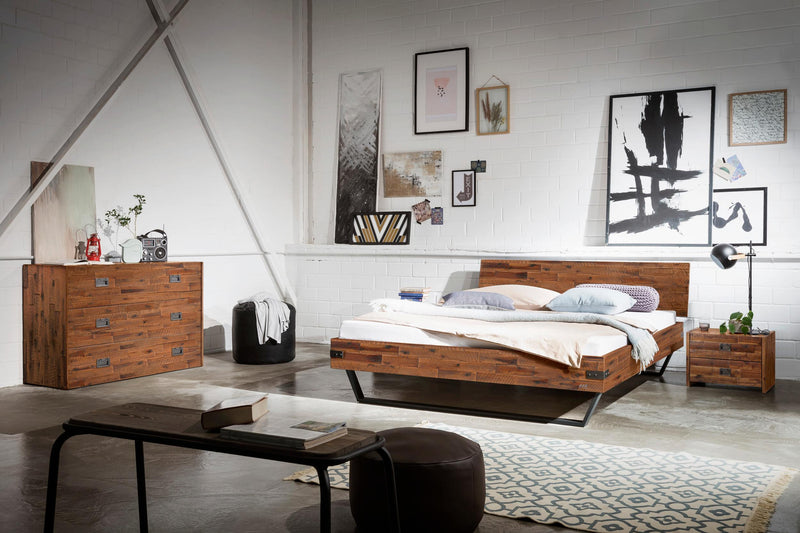 Nachtkommode LICA Nachttisch Akazie von Hasena Industrial-Loft