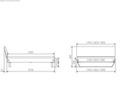 Hasena Kufen Massivholzbett Industrial Loft LECONA  Akazie Brown