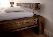 Hasena Massivholzbett Balkenbett SAN LUCA  Akazie Vintage Brown