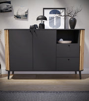 Sideboard PURE 138x88 cm in elegantem Artisan Eiche/Grau Dekor