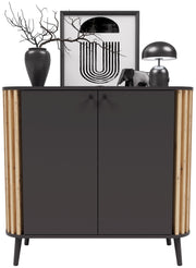 Sideboard Kommode PURE 92x88 cm in elegantem Artisan Eiche/Grau Dekor