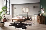 Hasena Massivholzbett Industrial Loft ALINO Akazie Vintage Brown
