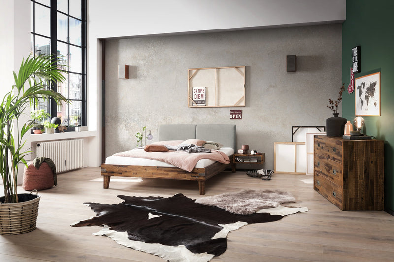 Hasena Massivholzbett Industrial Loft ALINO Akazie Vintage Brown