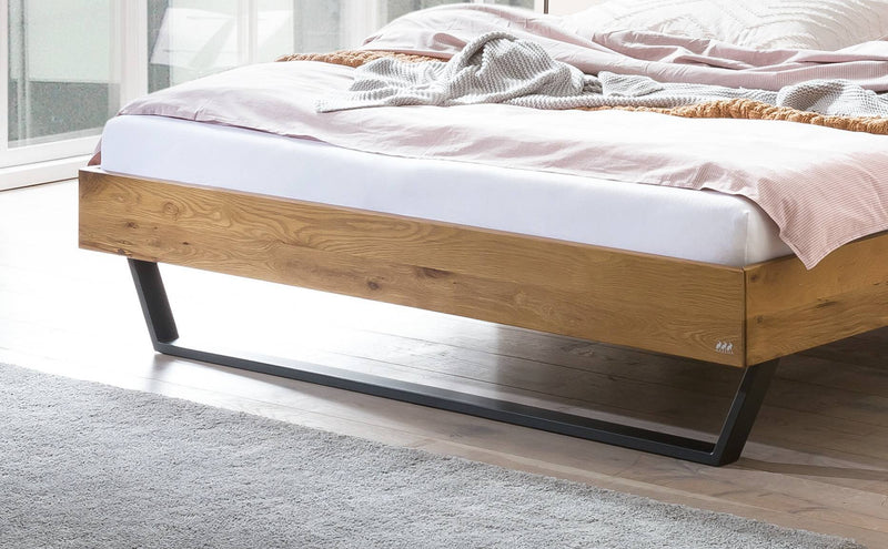 Hasena LEVANE Kufen Bett Massivholzbett Wildeiche natur geölt