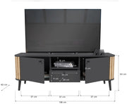 Lowboard TV-Board PURE 138x50 cm in elegantem Artisan Eiche/Grau Dekor