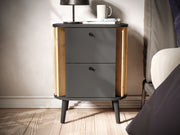 Nachtkommode PURE 45x60 cm in elegantem Artisan Eiche/Grau Dekor