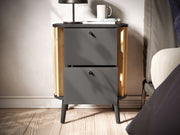 Nachtkommode PURE 45x60 cm in elegantem Artisan Eiche/Grau Dekor