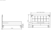 Hasena Boxspringbett OAKLAND Wildeiche Bezug Pepe Grau