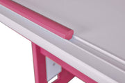 Kinderschreibtisch PIJII Pink weiß + Rollcontainer Simon Komplettset