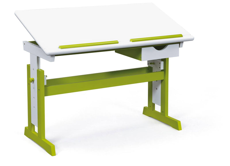 Komplettset Kinderschreibtisch PIJII Grün Weiß + Rollcontainer Simon