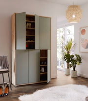 Mehrzweckschrank Schrank Alice Springs in Eiche und Sage Green