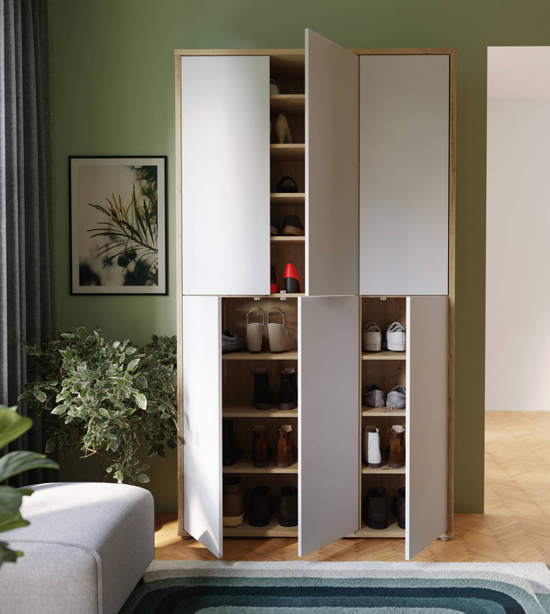 Mehrzweckschrank Schrank Alice Springs in Eiche und Secret Grey