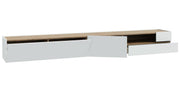 Schwebe Lowboard LEWISVILLE Wandmontage Optik Hellgrau / Valencia Oak