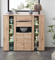 Highboard MEMPHIS Artisan Eiche Graphit Nachbildung