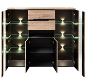 Highboard MEMPHIS Artisan Eiche Graphit Nachbildung