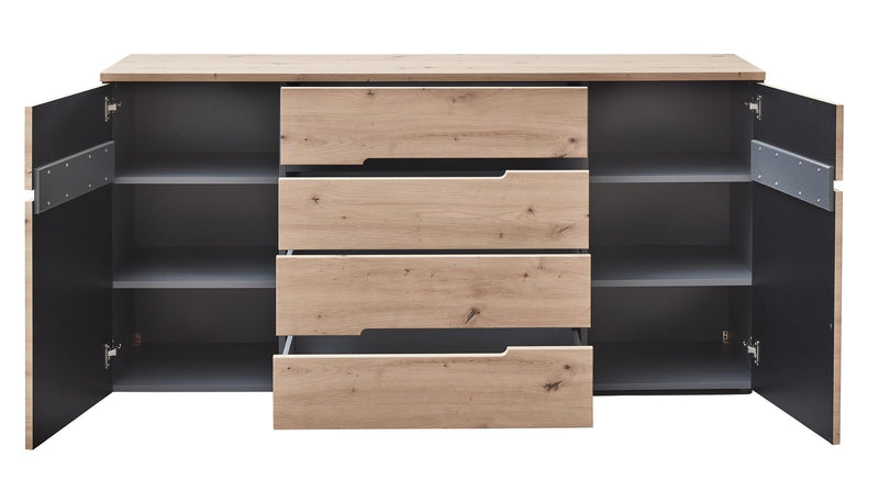 Sideboard MEMPHIS Artisan Eiche Graphit Nachbildung