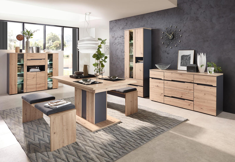 Sideboard MEMPHIS Artisan Eiche Graphit Nachbildung