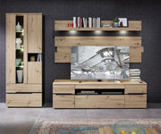 Wandboard Wandpaneel MEMPHIS 202 cm Artisan Eiche und Graphit mit LED