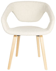 Stuhl Esszimmerstuhl FLEXBACK Bouclé Beige von Zuiver