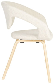 Stuhl Esszimmerstuhl FLEXBACK Bouclé Beige von Zuiver