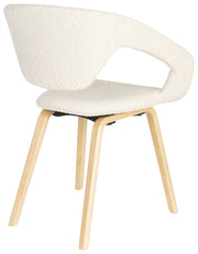 Stuhl Esszimmerstuhl FLEXBACK Bouclé Beige von Zuiver