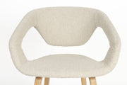 Stuhl Esszimmerstuhl FLEXBACK Bouclé Beige von Zuiver