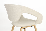Stuhl Esszimmerstuhl FLEXBACK Bouclé Beige von Zuiver