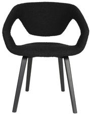 Stuhl Esszimmerstuhl FLEXBACK Bouclé Schwarz von Zuiver