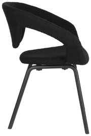 Stuhl Esszimmerstuhl FLEXBACK Bouclé Schwarz von Zuiver