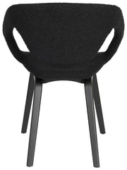 Stuhl Esszimmerstuhl FLEXBACK Bouclé Schwarz von Zuiver