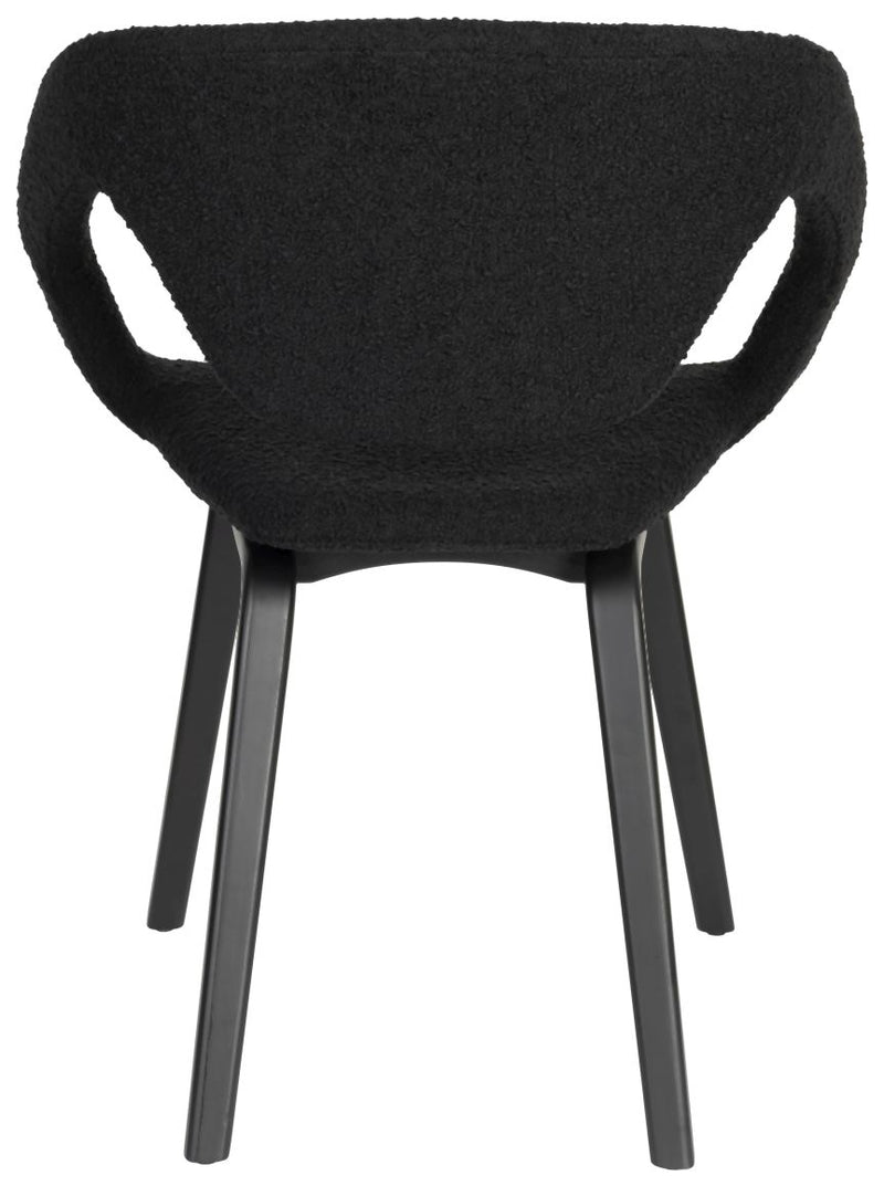 Stuhl Esszimmerstuhl FLEXBACK Bouclé Schwarz von Zuiver