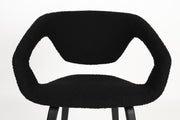 Stuhl Esszimmerstuhl FLEXBACK Bouclé Schwarz von Zuiver