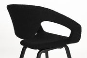 Stuhl Esszimmerstuhl FLEXBACK Bouclé Schwarz von Zuiver