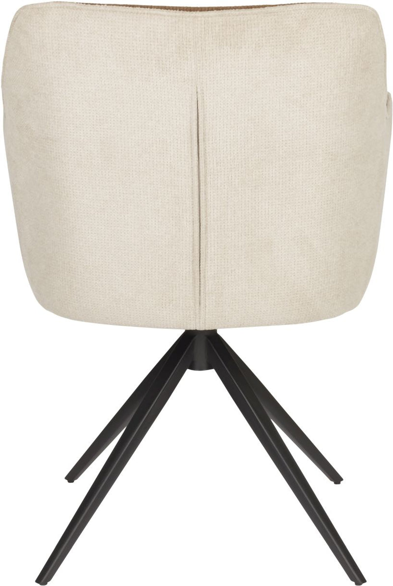 Stuhl Armlehnstuhl Esszimmerstuhl DALEY in der Farbe Beige/Braun