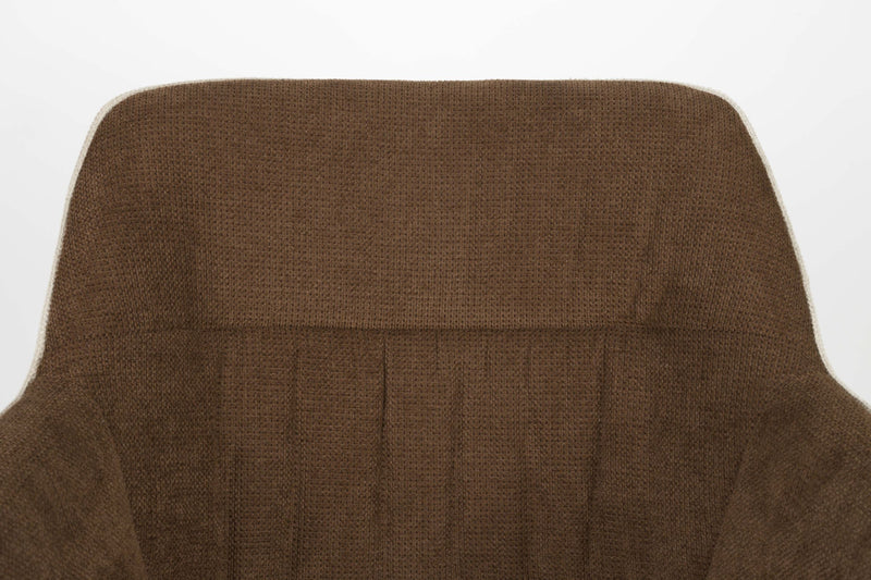 Stuhl Armlehnstuhl Esszimmerstuhl DALEY in der Farbe Beige/Braun