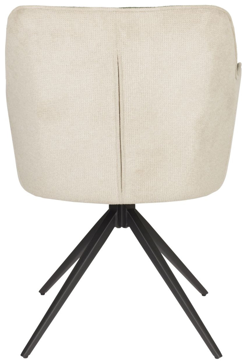 Stuhl Armlehnstuhl Esszimmerstuhl DALEY in der Farbe Beige/Grün