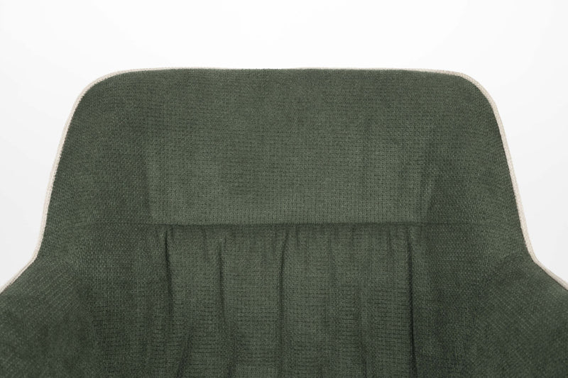 Stuhl Armlehnstuhl Esszimmerstuhl DALEY in der Farbe Beige/Grün