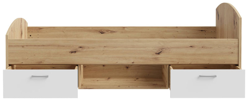 Jugendbett CULGOA 90 x 200 cm mit 2 Schubladen - Artisan Eiche / Weiß