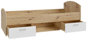 Jugendbett CULGOA 90 x 200 cm mit 2 Schubladen - Artisan Eiche / Weiß