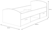 Jugendbett CULGOA 90 x 200 cm mit 2 Schubladen - Artisan Eiche / Weiß