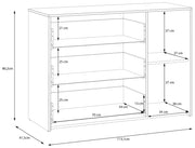 Jugendzimmer CULGOA 1 Komplettset in Artisan Eiche und Weiß von Forte