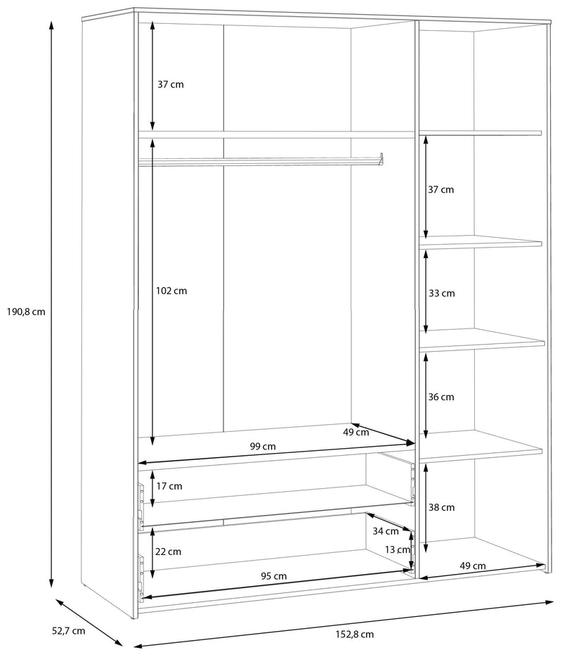 Jugendzimmer CULGOA 1 Komplettset in Artisan Eiche und Weiß von Forte