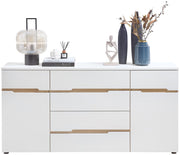 Sideboard MEMPHIS Weiß mit Artisan Eiche Nachbildung